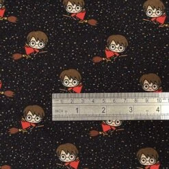 100% Cotton Digital Fabric Chibi Harry Potter Broomstick Quidditch 140cm Wide -OHSEWCRAFTY 100 cotton digital fabric chibi harry potter broomstick quidditch 140cm wide 2