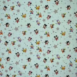 100% Cotton Digital Fabric Disney Mickey Mouse Friends Stars 140cm Wide