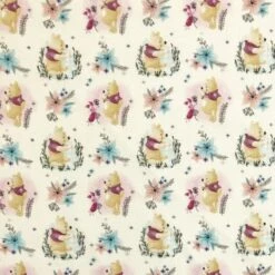 100% Cotton Digital Fabric Disney Winnie The Pooh & Friends Tigger Piglet Eeyore