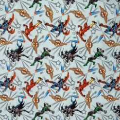 100% Cotton Digital Fabric Justice League Batman Flash 140cm Wide