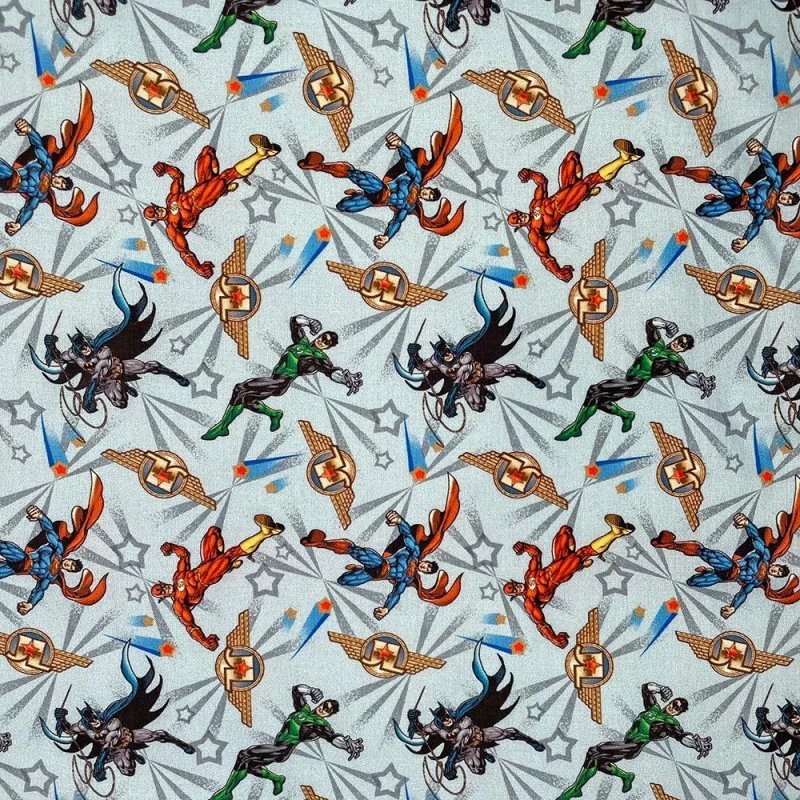100% Cotton Digital Fabric Justice League Batman Flash 140cm Wide 3 100% Cotton Digital Fabric Justice League Batman Flash 140cm Wide