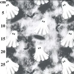 100% Cotton Digital Fabric Rose & Hubble Halloween Vintage Photo Ghost Spider