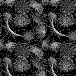 100% Cotton Digital Fabric Spiderwebs Spider Web Halloween 140cm Wide
