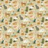 100% Cotton Digital Fabric Timeless Treasures Cat Breeds Chart Cute 112cm Wide
