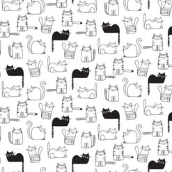 100% Cotton Digital Fabric Timeless Treasures Cats Nap Time Feline 112cm Wide