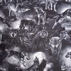 100% Cotton Digital Fabric Timeless Treasures Demon Wolves Halloween 112cm Wide