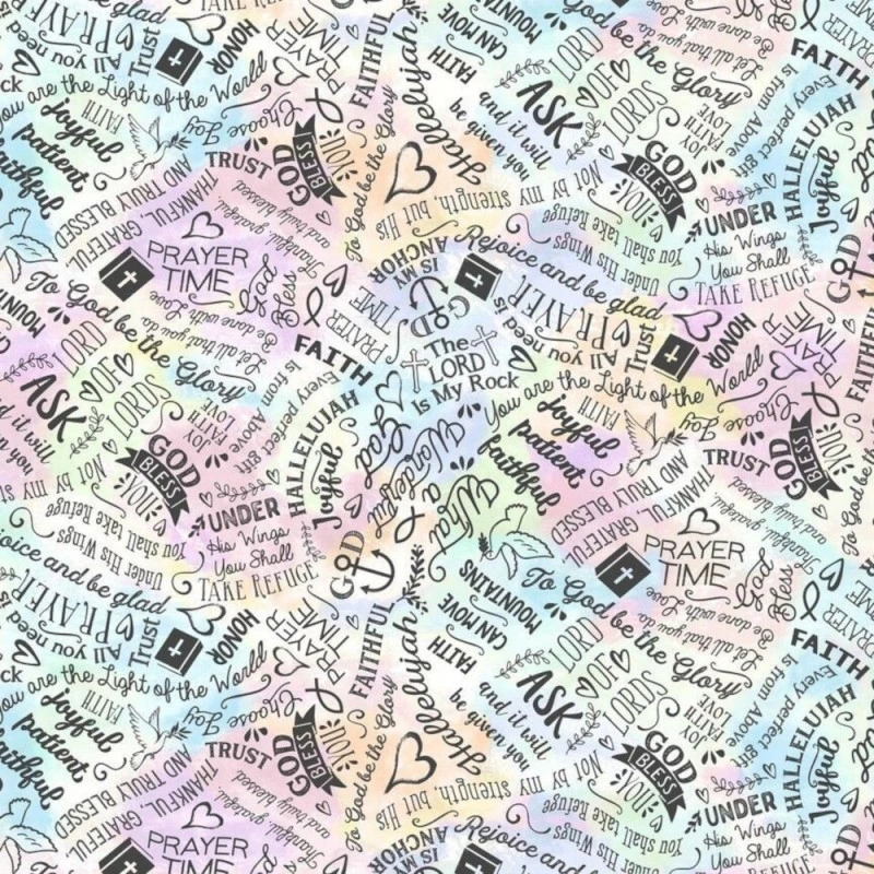 100% Cotton Digital Fabric Timeless Treasures Faith Words Religious 112cm Wide 3 100% Cotton Digital Fabric Timeless Treasures Faith Words Religious 112cm Wide