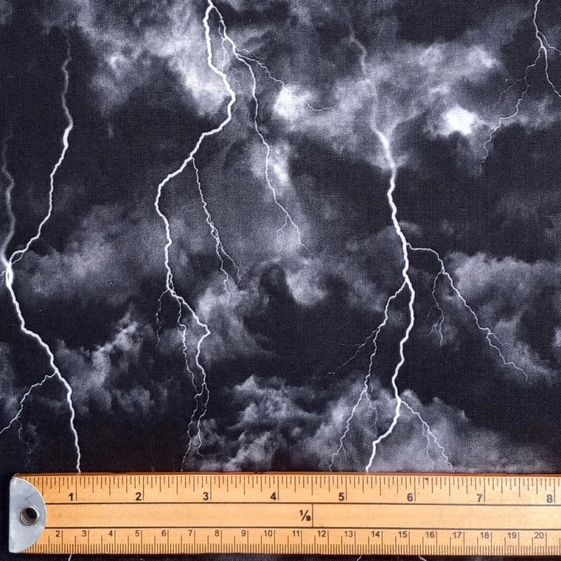 100% Cotton Digital Fabric Timeless Treasures Lightning Storm Sky 112cm Wide 4 100% Cotton Digital Fabric Timeless Treasures Lightning Storm Sky 112cm Wide - Image 2