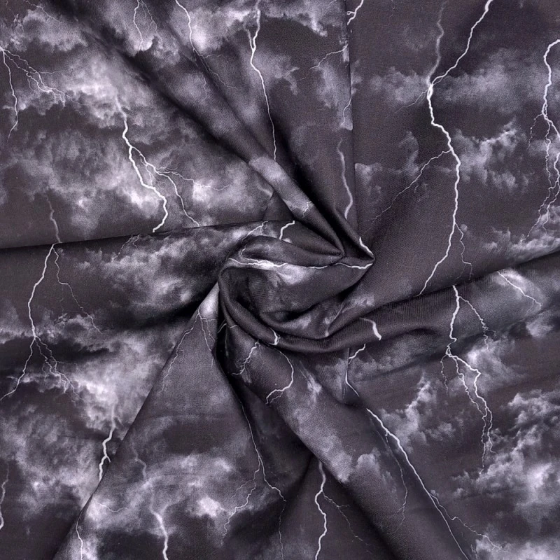 100% Cotton Digital Fabric Timeless Treasures Lightning Storm Sky 112cm Wide 5 100% Cotton Digital Fabric Timeless Treasures Lightning Storm Sky 112cm Wide - Image 3