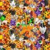 100% Cotton Digital Fabric Timeless Treasures Trick Or Treat Sweet Halloween