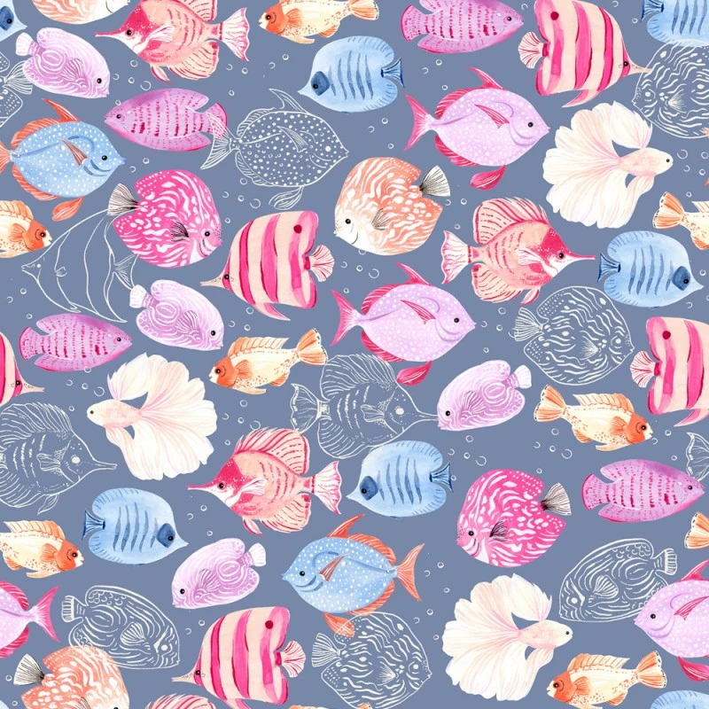 100% Cotton Fabric Dashwood Studio Coral Coast Sea Life Ocean Fish 112cm Wide 3 100% Cotton Fabric Dashwood Studio Coral Coast Sea Life Ocean Fish 112cm Wide