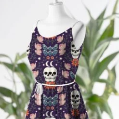 100% Cotton Fabric Dashwood Studio Spellbound Halloween Skull Floral 112cm Wide -OHSEWCRAFTY 100 cotton fabric dashwood studio spellbound halloween skull floral 112cm wide 3