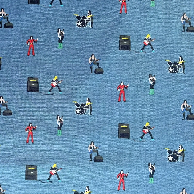 100% Cotton Fabric Dear Stella Metal Music Band Musical Rockstar Concert 3 100% Cotton Fabric Dear Stella Metal Music Band Musical Rockstar Concert