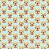 100% Cotton Fabric Dear Stella Pug Faces Christmas Xmas Festive Pug Dogs