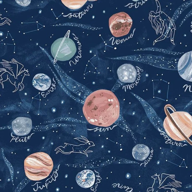 100% Cotton Fabric Dear Stella Universe Galaxy Astrology Planets Star Animals 3 100% Cotton Fabric Dear Stella Universe Galaxy Astrology Planets Star Animals