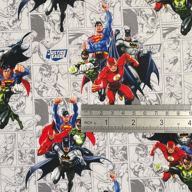 100% Cotton Fabric Digital DC Comics Justice League Superman Batman 140cm Wide 4 100% Cotton Fabric Digital DC Comics Justice League Superman Batman 140cm Wide - Image 2