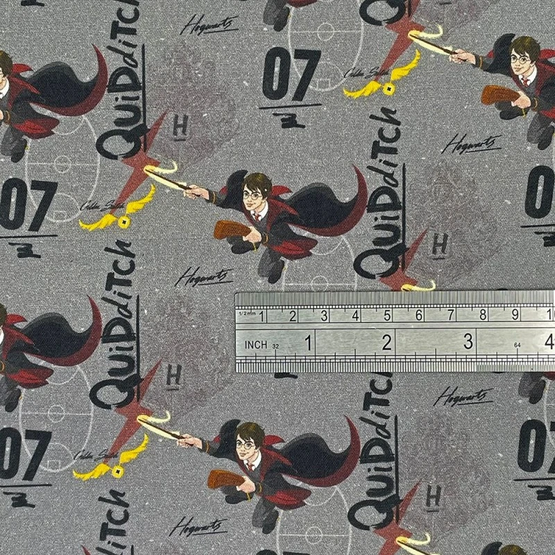100% Cotton Fabric Digital Harry Potter Quidditch Broomstick Wizard 140cm Wide 4 100% Cotton Fabric Digital Harry Potter Quidditch Broomstick Wizard 140cm Wide - Image 2