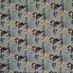 100% Cotton Fabric Digital Harry Potter Quidditch Broomstick Wizard 140cm Wide