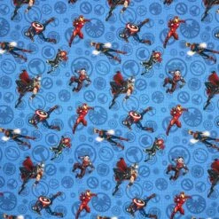 100% Cotton Fabric Digital Marvel Avengers Captain America Iron Man 140cm Wide