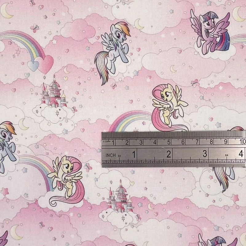 100% Cotton Fabric Digital My Little Pony Clouds Rainbows Sky 140cm Wide 4 100% Cotton Fabric Digital My Little Pony Clouds Rainbows Sky 140cm Wide - Image 2