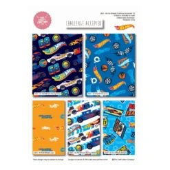 100% Cotton Fabric Fat Quarter Bundle Challenge Accepted Hot Wheels
