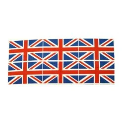 100% Cotton Fabric Flag Great Britain Union Jack 6 Flags Per Panel UK