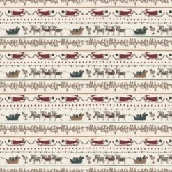 100% Cotton Fabric Hollyberry Christmas Santa Stop Here Sleigh Lynette Anderson