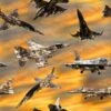 100% Cotton Fabric Kennard & Kennard Freedom Forces Fighter Jets Army 112cm Wide -OHSEWCRAFTY 100 cotton fabric kennard kennard freedom forces fighter jets army 112cm wide