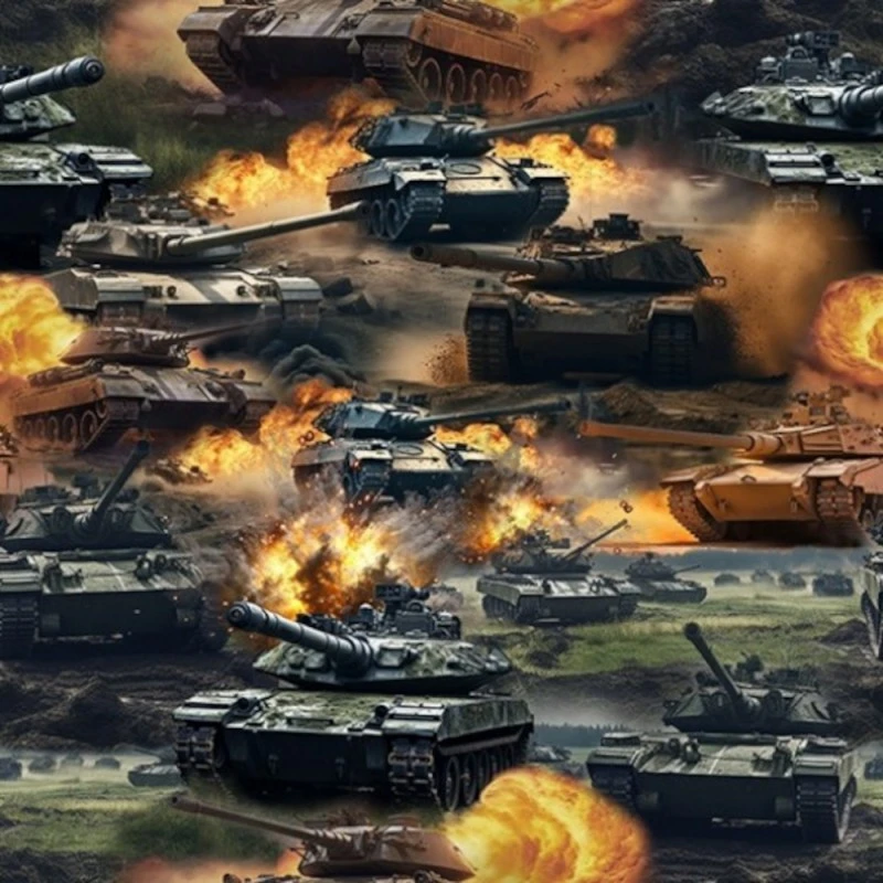 100% Cotton Fabric Kennard & Kennard Freedom Forces Military Tanks 112cm Wide 3 100% Cotton Fabric Kennard & Kennard Freedom Forces Military Tanks 112cm Wide
