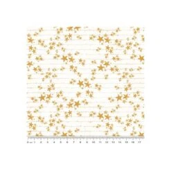 100% Cotton Fabric Kennard & Kennard Strings Of Golden Starry Stars On Lines