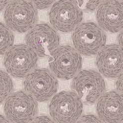 100% Cotton Fabric Lewis & Irene Autumn Fields Harvest Nest Mouse Mice Animals