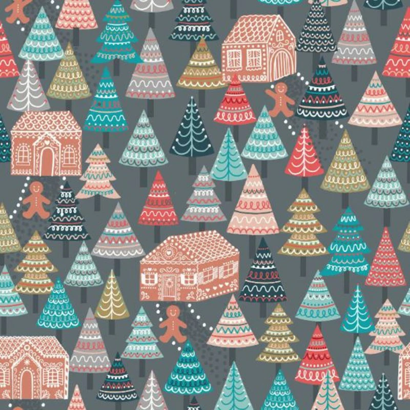 100% Cotton Fabric Lewis & Irene Christmas Tree Gingerbread Season Xmas Festive 3 100% Cotton Fabric Lewis & Irene Christmas Tree Gingerbread Season Xmas Festive