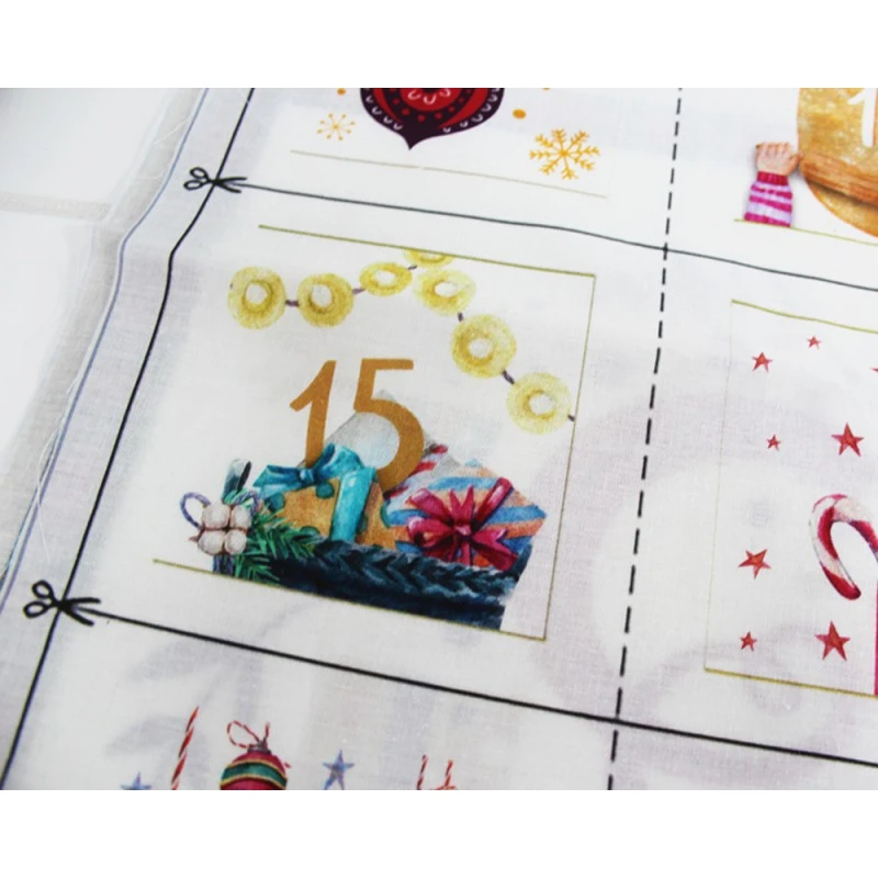 100% Cotton Fabric Little Johnny Christmas Calendar Decorative Santa Claus 7 100% Cotton Fabric Little Johnny Christmas Calendar Decorative Santa Claus - Image 5