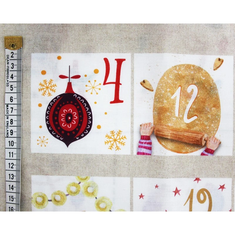 100% Cotton Fabric Little Johnny Christmas Calendar Decorative Santa Claus 8 100% Cotton Fabric Little Johnny Christmas Calendar Decorative Santa Claus - Image 6