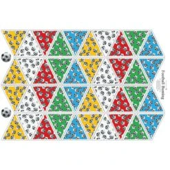 100% Cotton Fabric Little Johnny Football Premier League Sports Bunting Panel