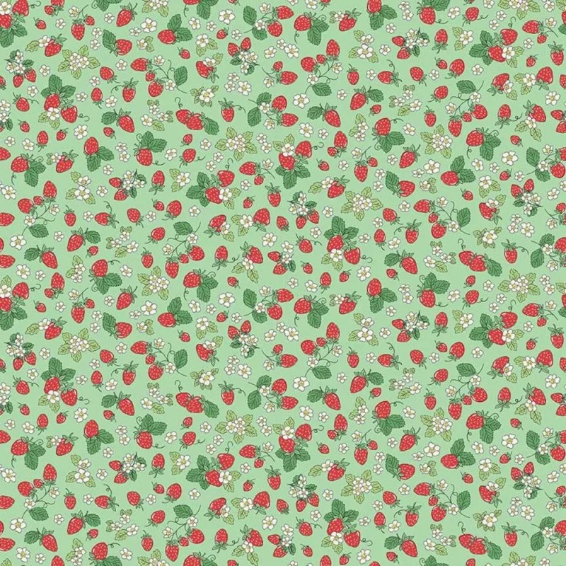100% Cotton Fabric Makower Afternoon Tea Strawberry Fizz Fruit Floral 112cm Wide 3 100% Cotton Fabric Makower Afternoon Tea Strawberry Fizz Fruit Floral 112cm Wide