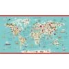 100% Cotton Fabric Makower Around The World Map Learning Panel -OHSEWCRAFTY 100 cotton fabric makower around the world map learning panel
