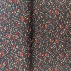 100% Cotton Fabric Makower Belle Rose Motif Ikat Floral Flowers Leaves