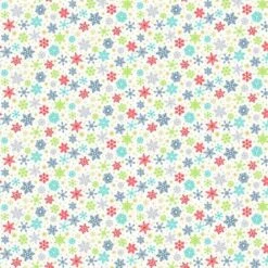 100% Cotton Fabric Makower Christmas Snowflakes Snow Xmas Festive Winter