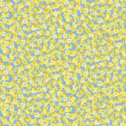 100% Cotton Fabric Makower Hello Spring Daffodil Bloom Floral Flower 112cm Wide