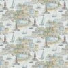 100% Cotton Fabric Makower High Tide Harbour View Nautical Landscape 112cm Wide -OHSEWCRAFTY 100 cotton fabric makower high tide harbour view nautical landscape 112cm wide