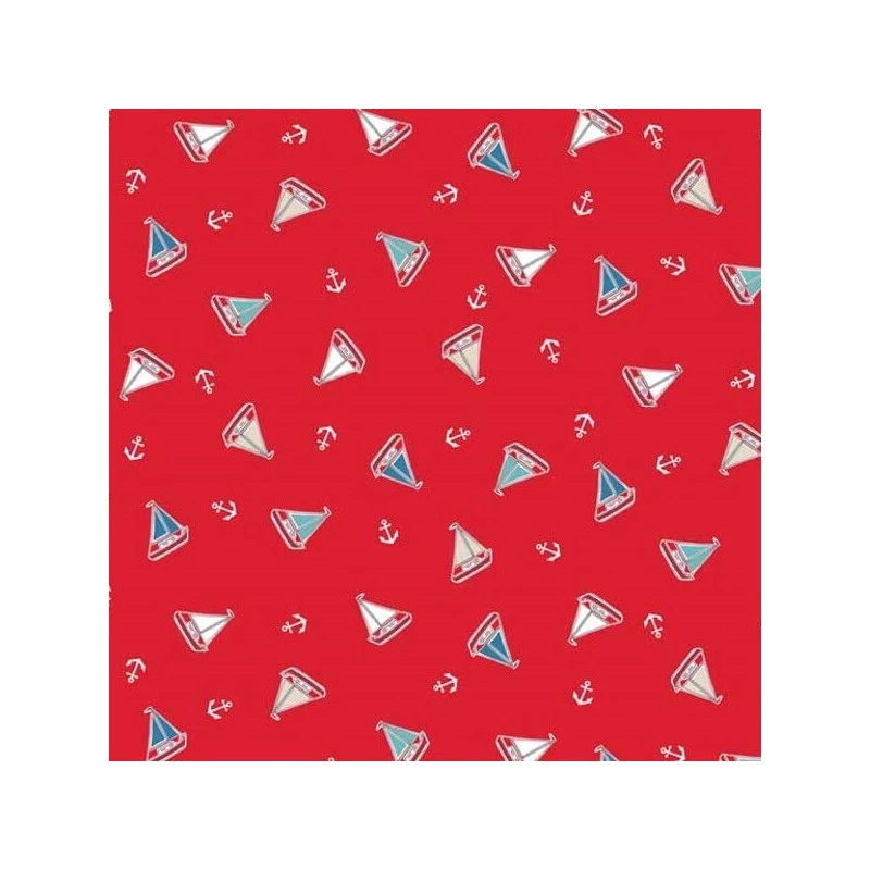 100% Cotton Fabric Makower Nautical Marina Yachts Sailing Boats Anchors 3 100% Cotton Fabric Makower Nautical Marina Yachts Sailing Boats Anchors