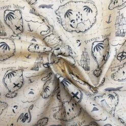 100% Cotton Fabric Nutex A Pirates Adventure Treasure Map Ship Island 112cm Wide -OHSEWCRAFTY 100 cotton fabric nutex a pirates adventure treasure map ship island 112cm wide 2