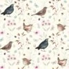 100% Cotton Fabric Nutex Birdsong Bird Song Floral Wildlife Robin -OHSEWCRAFTY 100 cotton fabric nutex birdsong bird song floral wildlife robin