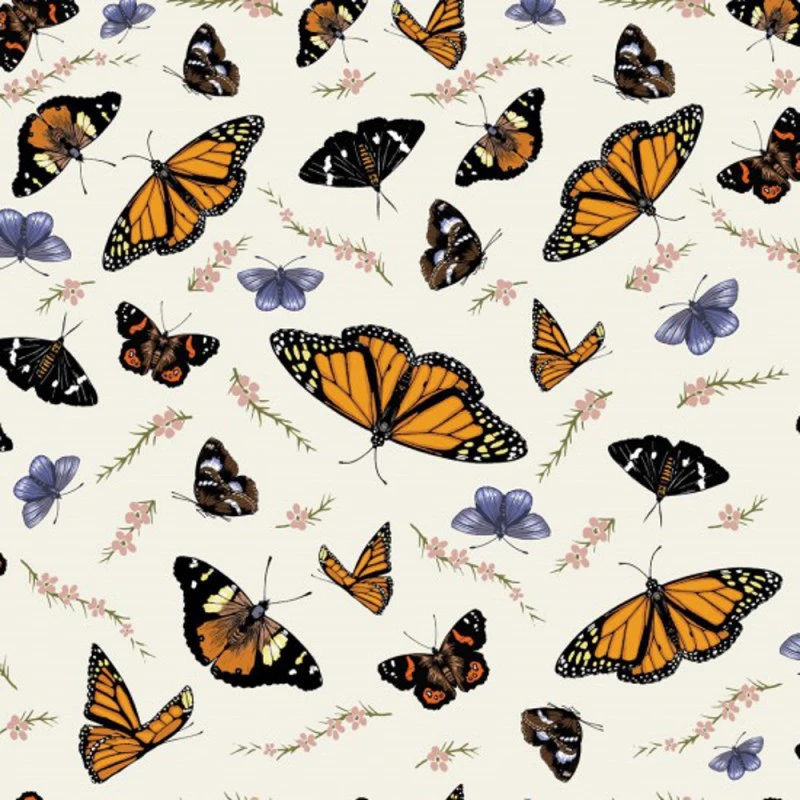 100% Cotton Fabric Nutex Botanical Butterfly Insects Floral Butterflies Ladybird 3 100% Cotton Fabric Nutex Botanical Butterfly Insects Floral Butterflies Ladybird