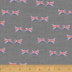 100% Cotton Fabric Nutex Britannia Windham Twin Union Jack Flags Jubilee UK