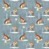 100% Cotton Fabric Nutex Christmas Rabbit Hare Owl Xmas Festive Animals -OHSEWCRAFTY 100 cotton fabric nutex christmas rabbit hare owl xmas festive animals