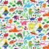100% Cotton Fabric Nutex Dinosaur Dance Dino Names Jurassic Kids -OHSEWCRAFTY 100 cotton fabric nutex dinosaur dance dino names jurassic kids