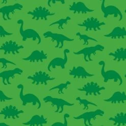 100% Cotton Fabric Nutex Dinosaur Dance Patchwork T-Rex Dino Green Silhouettes