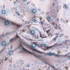 100% Cotton Fabric Nutex Meadow Floral Flowers Nature Bees Oatmeal 112cm Wide -OHSEWCRAFTY 100 cotton fabric nutex meadow floral flowers nature bees oatmeal 112cm wide 2